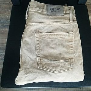 Mens slim straight leg pants.